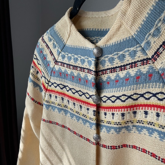 Vintage Handmade Nordic Wool Cardigan/Jacket - Picture 1 of 5